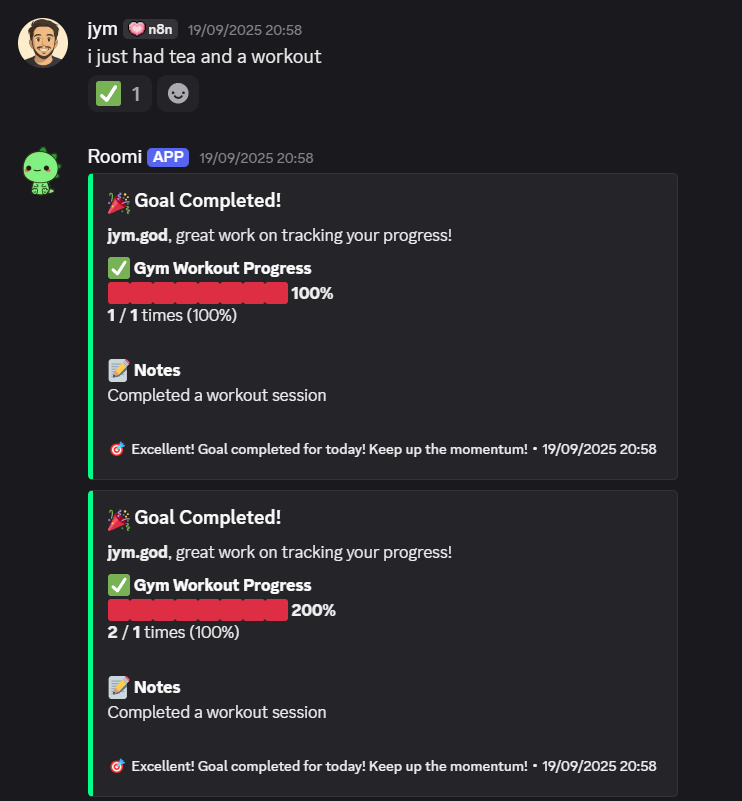 Logging Progress via Chat