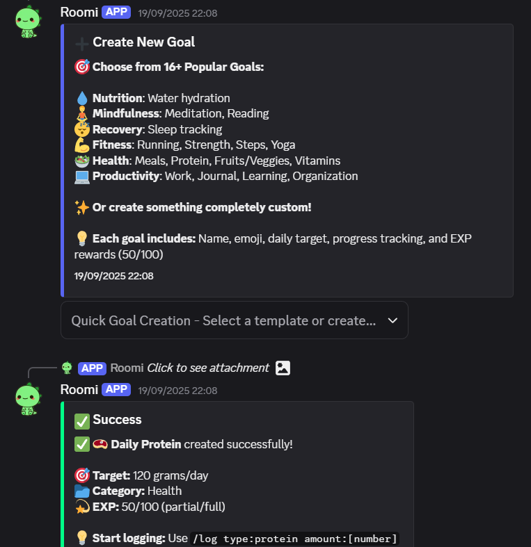Creating New Goals