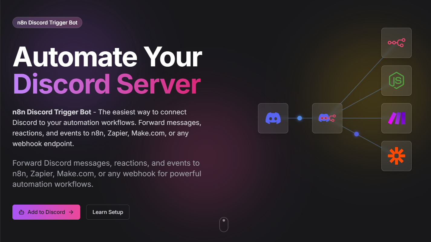 Discord to n8n Trigger Bot